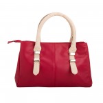 Beau Design Stylish  Red Color Imported PU Leather  Handbag With Double Handle For Women's/Ladies/Girls